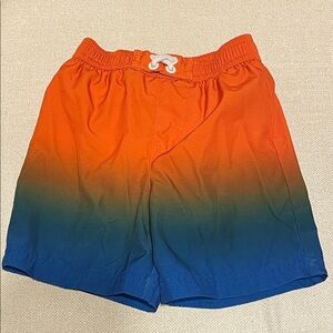 wonder nation Orange to Blue Ombre Swim Shorts